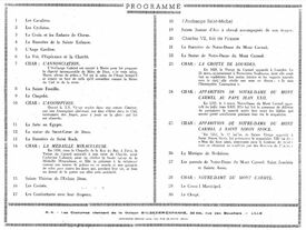 Le programme des festivités de 1955